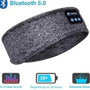 Resim Kablosuz Bluetooth Kulaklık Spor Uyku Bandı Göz Maskesi Fone Bluetooth Kulak Gri 