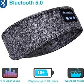 Resim Kablosuz Bluetooth Kulaklık Spor Uyku Bandı Göz Maskesi Fone Bluetooth Kulak Gri 