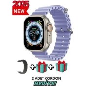 Resim Apple iPhone 8 Plus Uyumlu Akıllı Saat Watch Ultra2 49MM Kordon Hediyeli - Son Versiyon 