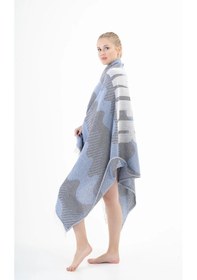 Resim Halikarnas Lacivert & Mavi Peştemal %100 Pamuk Çok Renkli 