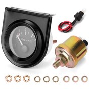 Resim Geeroyoo 52mm Araç Yağ Basınç Göstergesi 0-7kg Sensörlü 12v Evrensel Motor Kurulum Seti Jzr-gy 