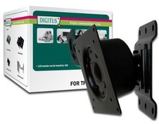 Resim DA-90307 Digitus TFT Monitör Kolu, duvara monte edilebilir, siyah renk, 35 derece sağa sola, 360 derece kendi ekseninde döner, kol uzunluğu 80mm, maksimum yük kapasitesi 15kg 