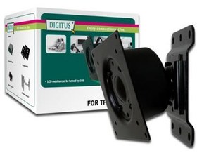 Resim DA-90307 Digitus TFT Monitör Kolu, duvara monte edilebilir, siyah renk, 35 derece sağa sola, 360 derece kendi ekseninde döner, kol uzunluğu 80mm, maksimum yük kapasitesi 15kg 