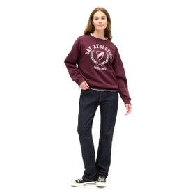 Resim GAP Oversized Grafik Kadın Bordo Günlük Stil Eşofman Üstü 800457001 