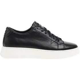 Resim Fabrika Siyah Erkek Deri Sneaker DAJON 