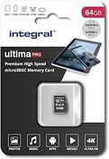 Resim Integral Ultimapro - Memory Card 64 GB microSDHC/100 MB/s/Class 10 UHS-I U3/ V30 + Adaptör 