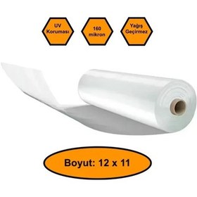 Resim 160 Micron Naylon Örtü, Şeffaf Su Geçirmez Naylon, 12x11 Metre 