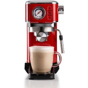 Resim Ariete Moderna Espresso Slim Kahve Makinesi Kırmızı 1381/13 