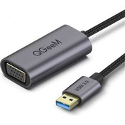 Resim Qgeem QG-UA07 USB 3.0 To VGA Dönüştürücü 1080P Full Hd Görüntü Aktarım Kablosu Tak & Çalıştır 