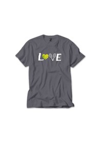 Resim Tennis Love Gri Tişört 