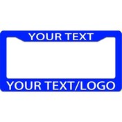 Resim Topnotch Customized Blue License Plate Frame Su American Modeller Icin 12x6 Inç Paslanmaz Celik 
