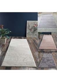 Resim Lüle Halı Peluş Yüzey Kaymaz Taban Yolluk Halı 