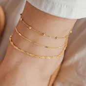 Resim Yuvarlak Boncuklu Boho-Chic Paslanmaz Çelik Halhal - Günlük Kıyafetler & Hediye İçin Mükemmel, Sevimli Ayarlanabilir Halhallar 