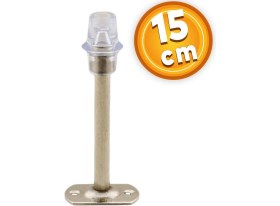 Resim Nzb Kapı Stoperi Tamponu 15 cm Krom Metal Vidalı Kapı Stopu Silikonlu 