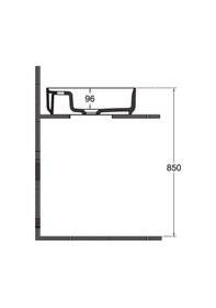 Resim Isvea Infinity Tezgah Üzeri Lavabo 55CM Mat Beyaz 