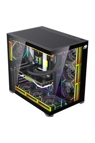 Resim Next Gaming Alpha Neon 750W 80+ Bronze Power 7x ARGB Fan Kumanda ve Kontrolcü ATX Boş Bilgisayar Kasası Siyah 