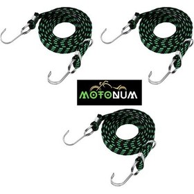 Resim Kancalı Bagaj Lastiği Kalın 1 Metre Yeşil 3 Adet M0138 