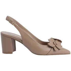 Resim Poletto Hakiki Deri Bıskuvı Ayakkabı Stiletto 9841 100 V2-2425 Bej 