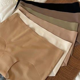 Resim 6'lı Paket Kadınlar İçin Dikişsiz Ice Sliky Fiber Kumaştan Tanga - Yumuşak, Nefes Alabilir, Esnek Rahatlık Çeşitli Renklerde 