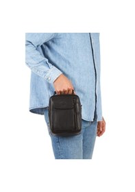 Resim Newish Polo Erkek Deri Kapaklı Omuz Ve El Çantası 17x22cm New337 - Siyah 