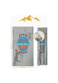 Resim Parlak Saten Mikro Kumaş Çift Kanat Çocuk Odası Fon Perde Takımı Prd0045 