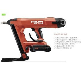 Resim Hilti BX4-22 Akülü Beton Çivi Çakma Tabancası + 1.000 Adet Çivi 