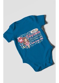 Resim Morivokids Teyzeye Özel Kısa Kollu Bebek Body %100 Pamuk Zbn89-kk Koyu Mavi 