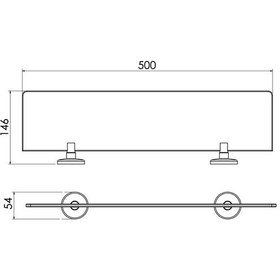 Resim Serel Bianca Etajer 50 Cm 140102001 Krom 