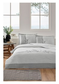 Resim Özdilek Helecho Tek Kişilik Lastikli Fitted Çarşaflı Nevresim Takımı Gri 