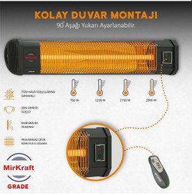 Resim MirKraft Grade 2500 W Karbon Infrared Isıtıcı 