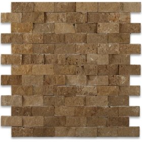 Resim Markataş Kahverengi Doğal Taş Traverten Patlatma Duvar Kaplaması 