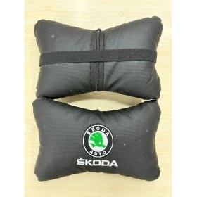 Resim Araba Oto Koltuk Boyun Yatığı Seyahat Yastık Skoda 2 Adet 