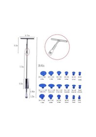 Resim Vkemall 19 Parça Otomobil Çukur Tamir Seti - T Tipi Çekici İle Kuyruk Onarımı, Metal Düzeltme Gereci Olmadan Kırık Tamiri 