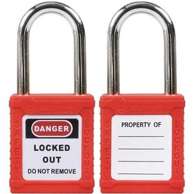 Resim 38mm Çelik Emniyet Asma Kilit Kırmızı 