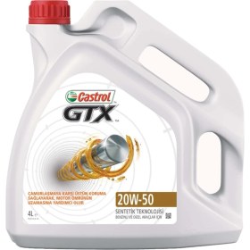 Resim Castrol Gtx 20W-50 Motor Yağı 4 Litre (Üretim Yılı:2022) 