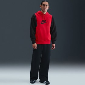 Resim Nike Club Fleece Pullover Erkek Kırmızı Günlük Stil Sweatshirt HV1476-657 