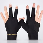 Resim 1 adet Bilardo Üç Parmak Eldiven, Kaymaz Polyester Karışımı Bilardo Eldiveni, Makinede Yıkanabilir, Çekmeli Kapatma, Erkekler ve Kadınlar için 