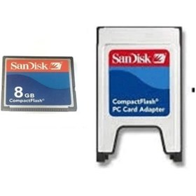 Resim Pmr Sandisk 8 GB Compact Flash Kart PCMCIA-CF Compact Flash Adaptör 