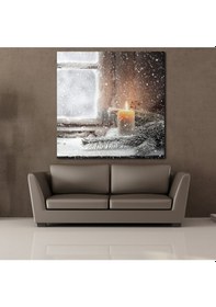 Resim Tek Mum Kanvas Tablo 80x80cm 