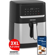 Resim Goldmaster Goodfry 1800W 9,2 Litre 3xl Dev Hazneli Dokunmatik 10 Ön Ayarlı Airfryer Yağsız Sıcak Hava Fritözü 