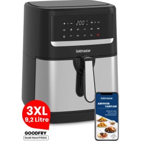 Resim Goldmaster Goodfry 1800W 9,2 Litre 3xl Dev Hazneli Dokunmatik 10 Ön Ayarlı Airfryer Yağsız Sıcak Hava Fritözü 