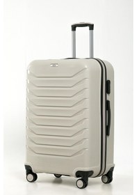 Resim Yefa Pp Polipropilen Kırılmaz Büyük & Makyaj Boy 2'li Valiz Seti Kemik 