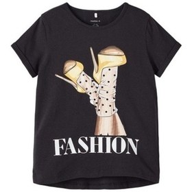 Resim Name It Kız Çocuk Siyah T-Shirt 