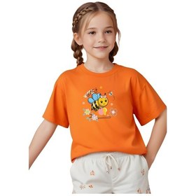 Resim Fyk Kids Kız Çocuk Honey Baskili Ti Şört Turuncu 