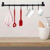 Resim opencart Yeni Duvara Monte Edilen 6 Kancalı Dekor Kaşıklık Ve Kupa Askısı !!! 