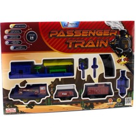 Resim Uj Toys 26 Parçalı Pilli Tren Seti Mavi 