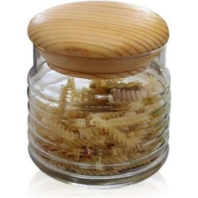 Resim Paşabahçe 43163 4 Lü Babylon Ahşap Kapaklı Kavanoz 630Cc 