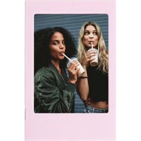 Resim Instax Mini 12 Pembe Fotoğraf Makinesi-Çerçeve ve 20'li Mini Film Seti 