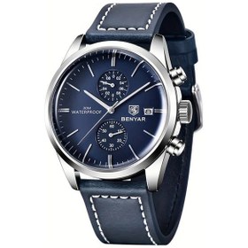 Resim Fochsia Benyar Erkek Kol Saati Çok Fonksiyonlu Su Geçirmez Takvimli Gümüş Mavi Öğrenci Modeli Diğer 