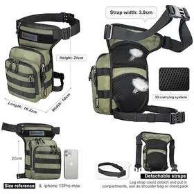 Resim Novahub Mt102 Çok Amaçlı Motosiklet Bacak Çantası, Koyu Siyah, Uygun Siyah 